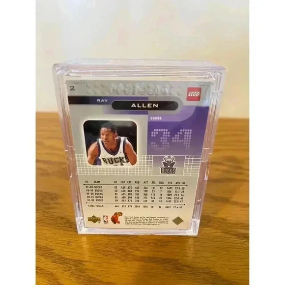 Lego/Upper Deck/NBA Ray‎ Allen # 34 Bucks Lego 2002 Authentic in case - Picture 2 of 4